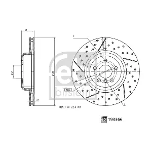 FEBI BILSTEIN 193366 Гальмівний диск