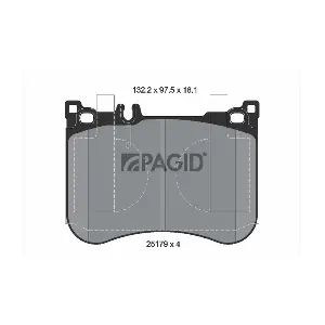 PAGID T3146 Комплект гальмівних накладок дискового стоянкового гальма