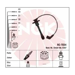 NGK 5357 Комплект проводів високої напруги