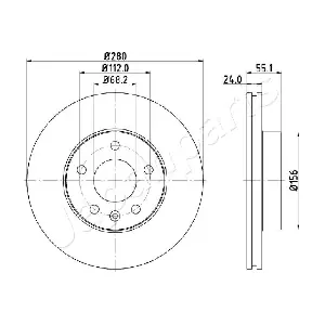 JAPANPARTS DI-0958 Гальмівний диск