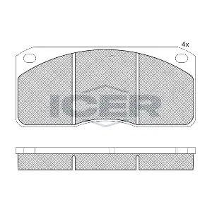FORD 1668053 Комплект гальмівних накладок дискового стоянкового гальма