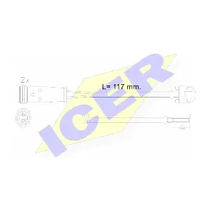 ICER 610612EC Сигнализатор, износ тормозных колодок