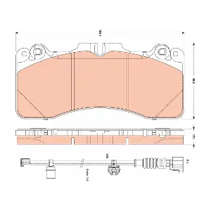 TRW GDB3506 Комплект гальмівних накладок дискового стоянкового гальма