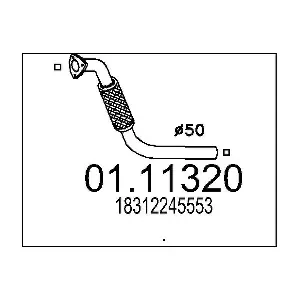 MTS 01.11320 Вихлопна труба