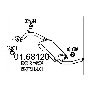 18307SH3G03 HONDA