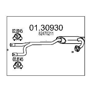 FIAT 82470211 Додатковий глушник