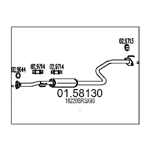 18220SR3X93 HONDA