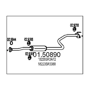 18220SR3A72 HONDA