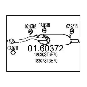 18307ST3E70 HONDA