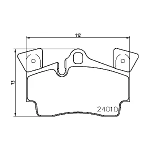 HELLA 8DB 355 043-211 Комплект гальмівних накладок дискового стоянкового гальма