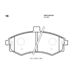 KAVO PARTS BP-3016