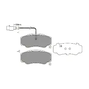 KAVO PARTS BP-6613 Комплект гальмівних накладок дискового стоянкового гальма