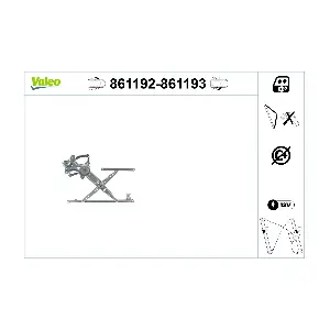 VALEO 861193 Склопідйомник