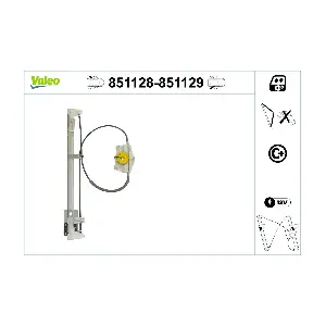 VALEO 851128 Склопідйомник