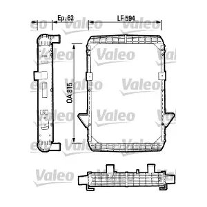 VALEO 730891 Радіатор, система охолодження двигуна