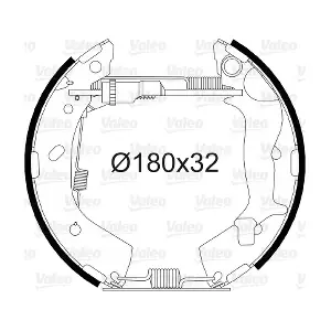 VALEO 554884 Комплект гальмівних колодок