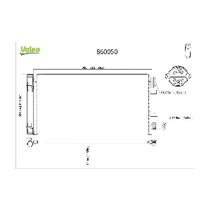 VALEO 860050 Конденсатор, система кондиціонування повітря