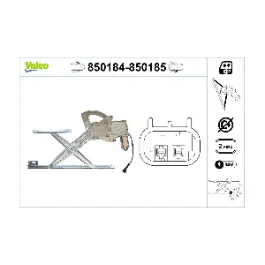 VALEO 850184 Склопідйомник