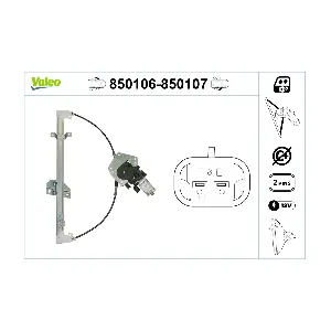 VALEO 850106 Склопідйомник