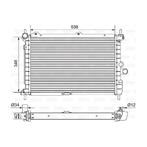 VALEO 701653 Радіатор, система охолодження двигуна