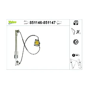 VALEO 851146 Склопідйомник