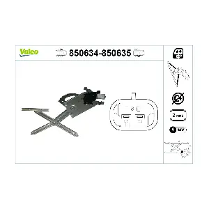 VALEO 850634 Склопідйомник
