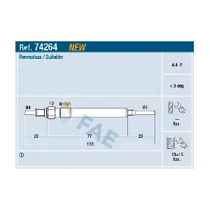 FAE 74264 Свічка розжарювання