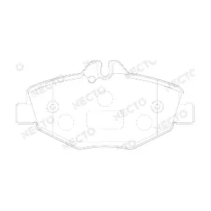 NECTO FD7007A Комплект гальмівних накладок дискового стоянкового гальма