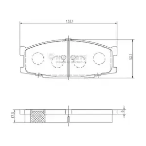 HP 7153 Комплект гальмівних накладок дискового стоянкового гальма