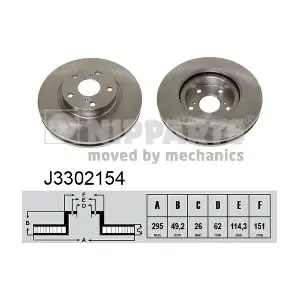 NIPPARTS J3302154 Тормозной диск