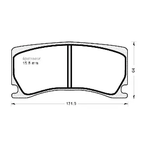 MGA 1221 Комплект тормозных колодок, дисковый тормоз