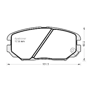 MGA 1215 Комплект гальмівних накладок дискового стоянкового гальма