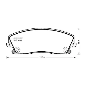 MGA 1155 Комплект гальмівних накладок дискового стоянкового гальма