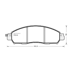 MGA 1232 Комплект гальмівних накладок дискового стоянкового гальма