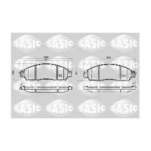 SASIC 6210153 Комплект гальмівних накладок дискового стоянкового гальма