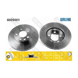 GIRLING 6028091 Гальмівний диск