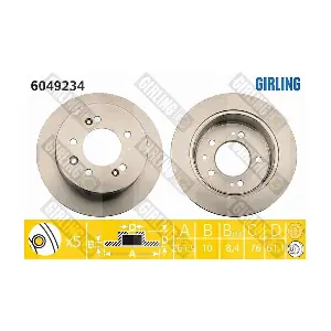 GIRLING 6049234 Гальмівний диск