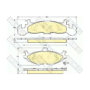 GIRLING 6140035 Комплект гальмівних накладок дискового стоянкового гальма