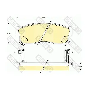 GIRLING 6107329 Комплект гальмівних накладок дискового стоянкового гальма