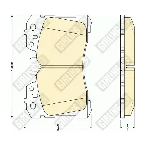 GIRLING 6134739 Комплект гальмівних накладок дискового стоянкового гальма