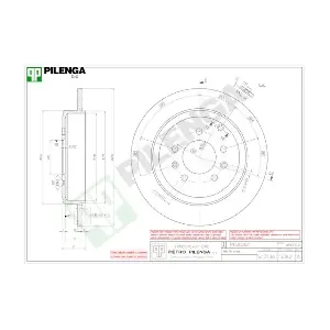 PILENGA 5382 Гальмівний диск