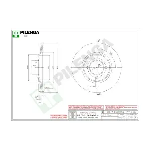 PILENGA 5350 Гальмівний диск
