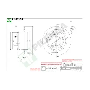 PILENGA 5373 Гальмівний диск