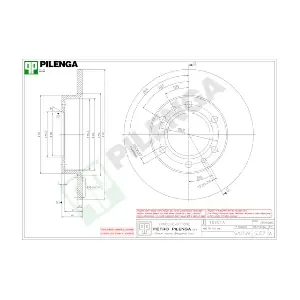 PILENGA 5357 Гальмівний диск