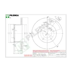 PILENGA 5190 Гальмівний диск