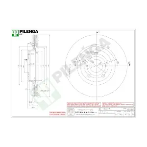 PILENGA V736 Тормозной диск