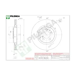 PILENGA V159 Гальмівний диск