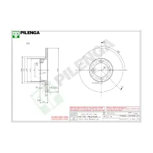 PILENGA 5340 Гальмівний диск