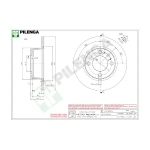 PILENGA 5381 Гальмівний диск