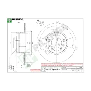 PILENGA 5124 Гальмівний диск